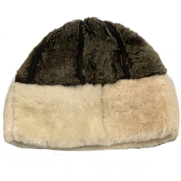 Winter Leather Hat Shearling Sheepskin Leather Beanie Hat |Skull Hat - Picture 3 of 5